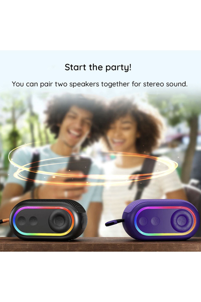 VU-TEK Havit - Wireless Speaker (SK809BT) - Radio FM, Bluetooth 5.3, TWS, TF, RGB, IPX5, 1200mAh - Violet