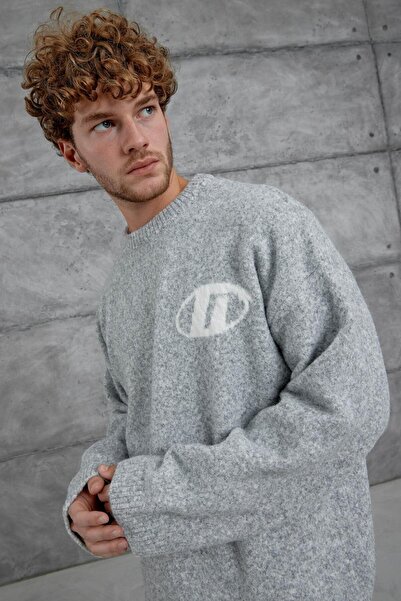 NOMARC Gray Gst Crew Neck Oversize Knitwear