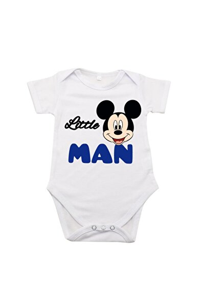 Body personalized "Little man", white, 9-12 months