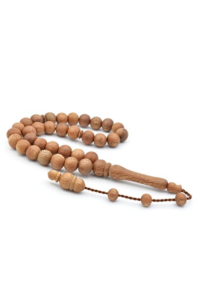 Murty99 Mărgele de rugăciune din lemn de platan tăiate în formă de glob, real...