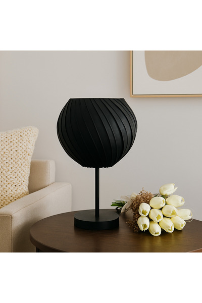 Barstech Modern Spiral Abajur - 40 cm Metal ayaklı Lambader