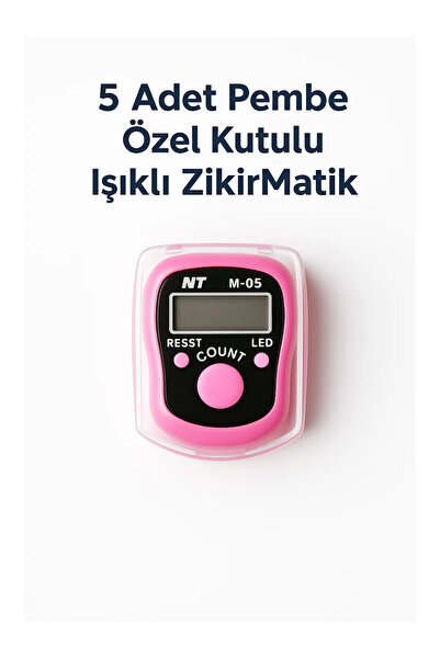 LookBuyTake 5 Pieces Pink Color Special Boxed Digital Illuminated Chanting Co...