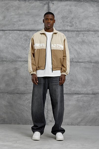 NOMARC Εποχιακό μπουφάν με κρεμ χρώμα με ανάγλυφο σχέδιο