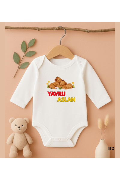 MODAT Baby Lion Written Printed Baby Bodysuit