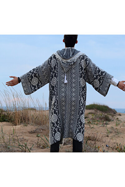 Su Koleksiyon OTUKEN ПАМУЧЕН КАПУЦЕН УНИСЕКС БОХЕМСКИ И ЕТНИЧЕСКИ КИМОНО