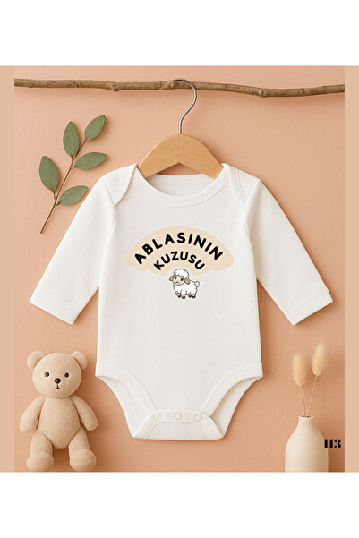 MODAT Abla's Lamb Written Printed Baby Bodysuit