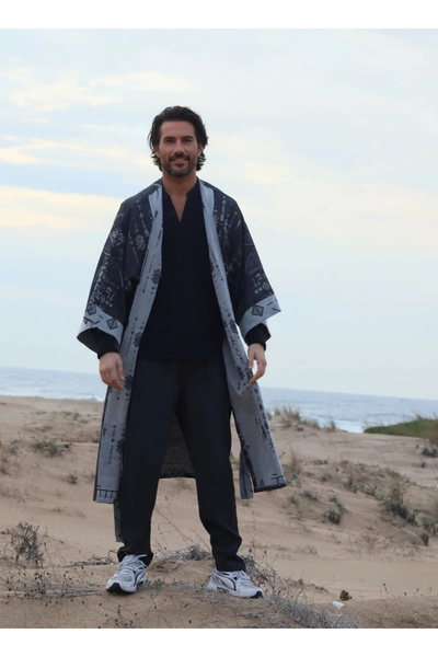 Su Koleksiyon Boulder Ethnic Pattern Kimono