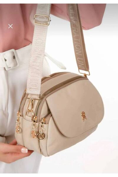 Marvelis حقيبة كتف وحقيبة كروس متعددة الأقسام بحزام من القماش