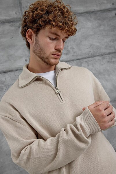 NOMARC Крем Gst Half-Zip Oversized Knit