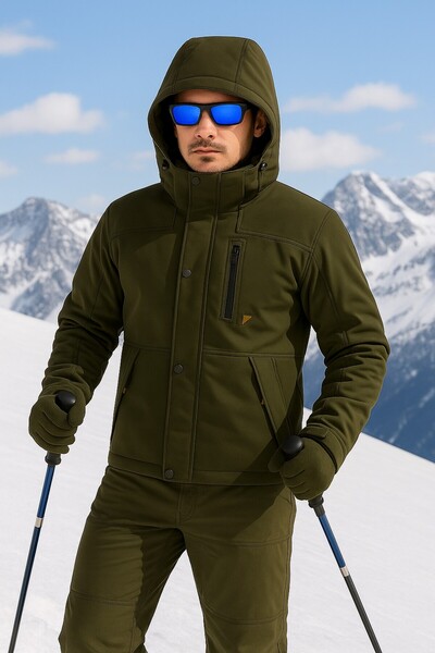 PRİFALDİ Su Ve Rüzgar Geçirmez Kürklü Softshell Erkek Mont