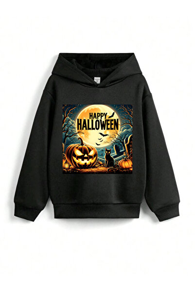 stil x ХЕЛОУИН - ХЕЛОУИН ПЕЧАТАНА ДЕТСКА СВИТЕРКА С КАПЮШОН, 3-НИШЕНА КАНТА