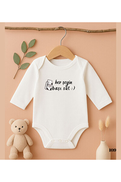 MODAT Everything Starts with Milk Printed Baby Bodysuit