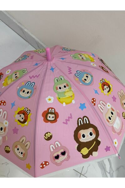KUMSALTRADE labubu şemsiye çocuk şemsiyesi kız erkek çocuk kumsal trade