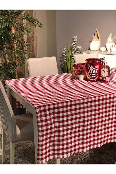 LUWİNO HOME Gingham Cotton Tablecloth | Picnic Blanket | Tablecloth | Party Cover 170 X 170 cm