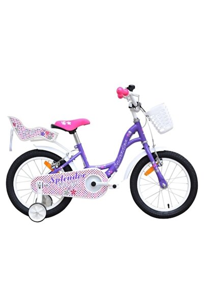 NOVOKIDS Bicicletă pentru copii NOVOKIDS™ Splend'Or Boom PRO Edition, cu coșuleț pentru păpuși, roți de 12 inch, maxim 30 kg