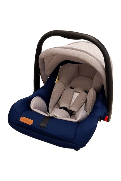 Baby Care ™ PRO, Scaun auto pentru bebeluși, Mâner reglabil, Certificat R-129 i-Size, Până la 13 kg, Albastru și Gri