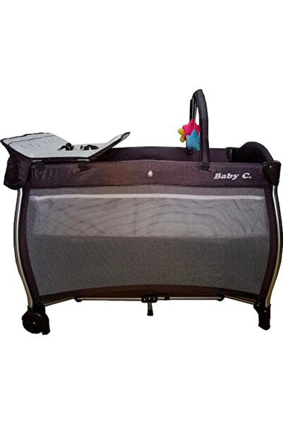 NOVOKIDS Baby C XXL Folding Baby Bed, 110x80 cm, Convertible to Children's Playpen