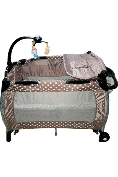 Baby Care Round Nest Baby Playpen with Rocker, Two Levels, Music, Changing Table