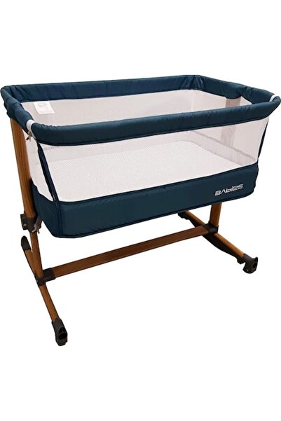Baby Care Convertible Baby Crib with Rocker Baby Care™ Babies, Modern Design, Co-Sleeper, Blue Turquoise