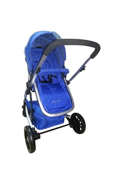 Baby Care Cărucior PRO YK-18 2 în 1 cu cadru din aluminiu, spătar reglabil, albastru