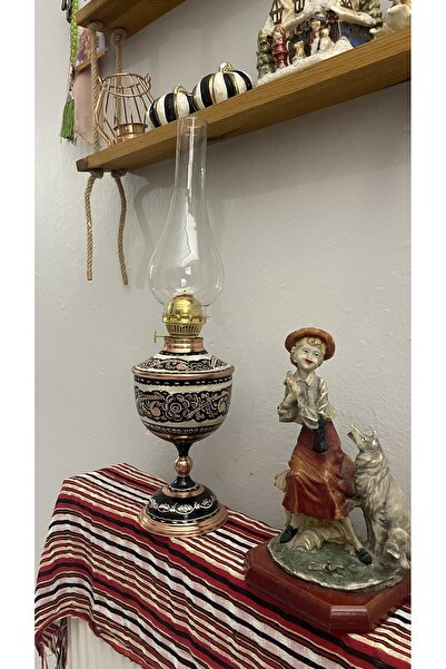 Genel Markalar Bakır gaz lambası büyük boy, şık ve dayanıklı ev dekoru aksesuarı