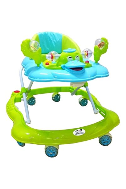 NOVOKIDS Premergător reglabil pentru bebeluși NOVOKIDS™ Happy Duck cu roți din silicon, pliabil, 8 roți, melodii, grătar