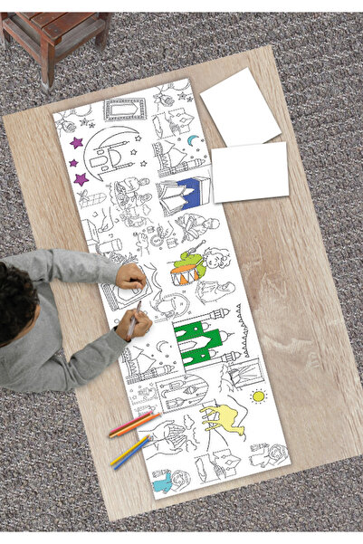 Natureplaydesign نشاط الرسم في شهر رمضان بطول 2 متر للأطفال في رياض الأطفال و...