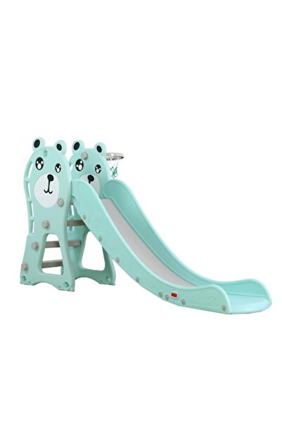 NOVOKIDS Slide for Kids Pooh Bear, Indoor and Outdoor, 185 cm Slide Length, Max 50 Kg, Basketball Ho