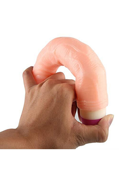 Kulis Grup Güçlü Titreşimli Esnek 20cm Realistik Klitoris Vibratör Gerçekci Penis Dildo