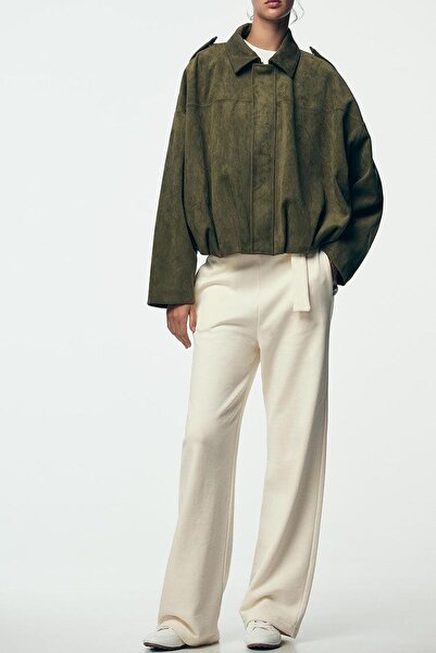 BELİZMOD New Season Oversize Suede Look Bomber Jacket