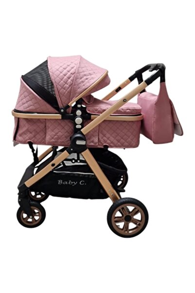 Baby Care Καρότσι X2S 2 σε 1 με αναστρέψιμη λαβή, τσάντα μωρού, ελαστικές ρόδ...