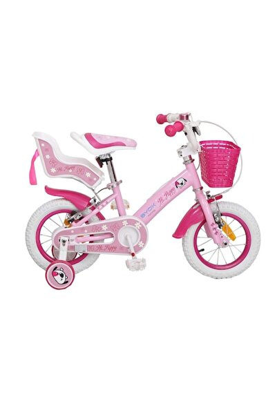 NOVOKIDS Bicicletă pentru copii Puppy, roți de 12", max. 20 kg, cadru din oțel, roți de antrenament detașabile, a