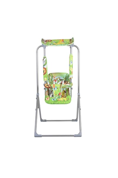 NOVOKIDS Jungle Garden Swing for Kids and Babies, Indoor and Outdoor, Metal Frame, Adjustable Seat,