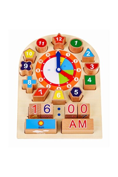 NOVOKIDS 3D Wooden Puzzle Montessori Learning Clock