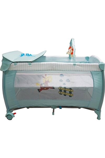 Baby Care NEST Convertible Playpen and Crib, 60X120 cm, Blue Azure