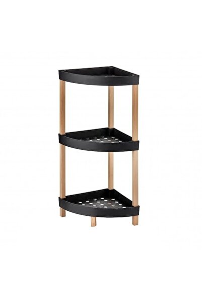 HouseXL Raft masiv din lemn cu 3 rafturi din plastic HouseXL™ B-Wood Mini Org...