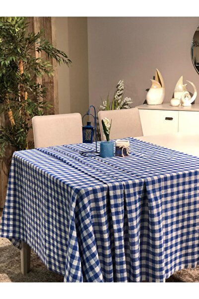 LUWİNO HOME Pötikareli Pamuklu Masa Örtüsü | Piknik Örtüsü | Sofra Örtüsü | Parti Örtüsü 170 x 170 cm