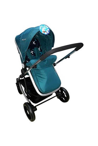 Baby Care ™ PRO YK 3-in-1 Stroller, Aluminum Frame, Reclining Backrest, Green Turquoise