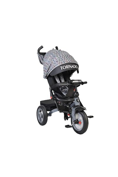 NOVOKIDS Tricicletă cu baldachin Tornado, cântece și lumini, roți gonflabile din cauciuc, poziție de somn, Reve