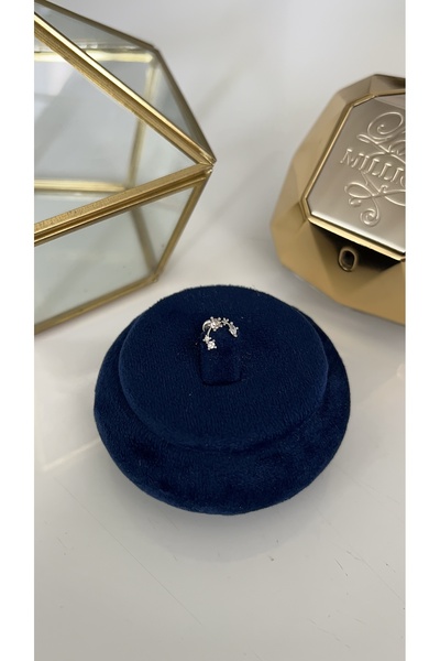 SU PERİSİ TAKI BİJUTERİ Cerrahi Çelik Gümüş Zirkon Taşlı Ay Yıldız Model Pier...