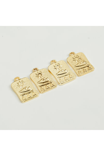 yfhobi 1 Adet - 23 mm Tarot Kağıdı Desen Metal Uç, Takı İçin Charm Uç, Altın ...