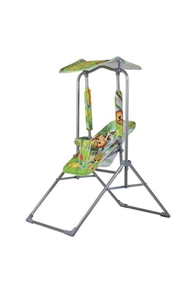 NOVOKIDS Jungle Garden Swing for Kids and Babies, Indoor and Outdoor, Metal Frame, Adjustable Seat,
