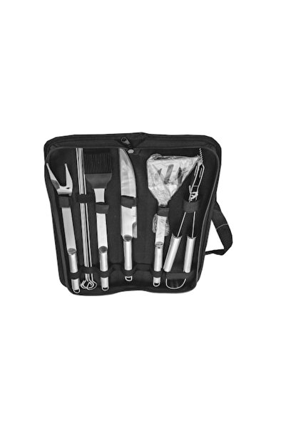 HouseXL Set 9 ustensile de grătar din oțel inoxidabil cu geantă de transport