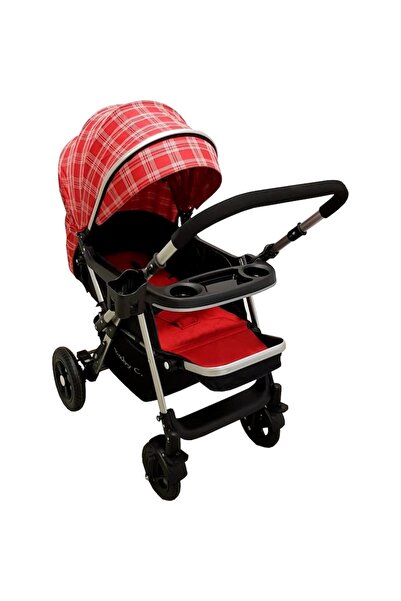 Baby Care 2 in 1 PRO 511 Stroller, Aluminum Frame, Red