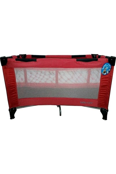 Baby Care Folding Baby Crib Baby Care™ PRO, 2 Levels, Mosquito Net, Transport Bag Included, Red