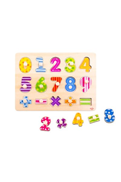 NOVOKIDS 3D Wooden Puzzle NOVOKIDS™ Happy Numbers, 15 Pieces, Multicolor