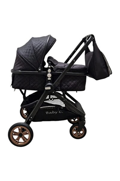 Baby Care Cărucior 2 în 1 X2S, mâner reversibil, negru