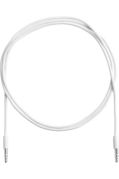 OEM Στερεοφωνικό καλώδιο ήχου Jack 3.5 χιλ. αρσενικό-αρσενικό 1μ λευκό eSTUFF