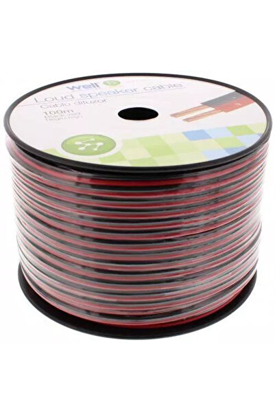 OEM Κόκκινο/μαύρο καλώδιο ηχείων CCA 2x2.50mm Well LSP-CCA2.50BR-100-WL