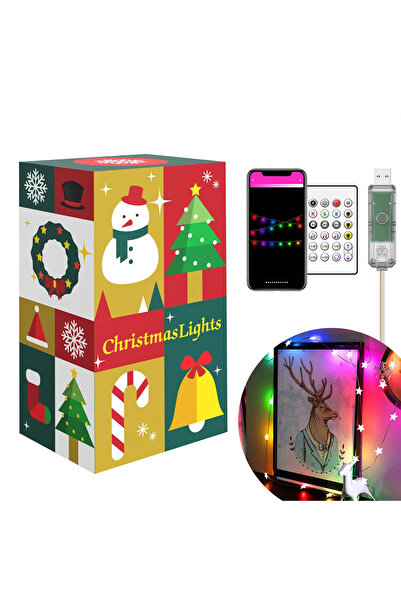 Phenom Sir de lumina inteligenta WI-FI stea USB - 20 LED micro RGBIC RGBIC 16 milioane de culori 2m bluetoo